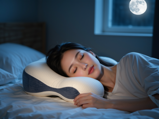 枕头,记忆棉填充,贴合颈部曲线,助眠